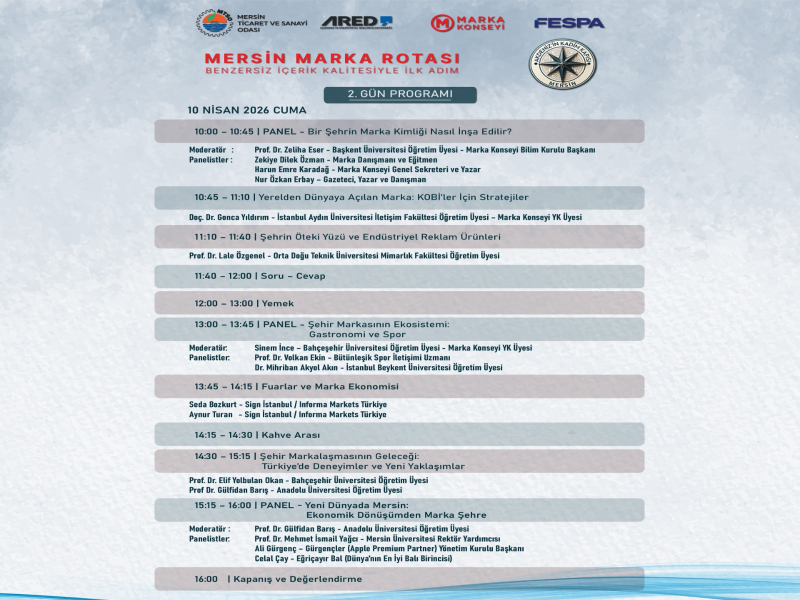 “MERSİN MARKA ROTASI” konferansımız