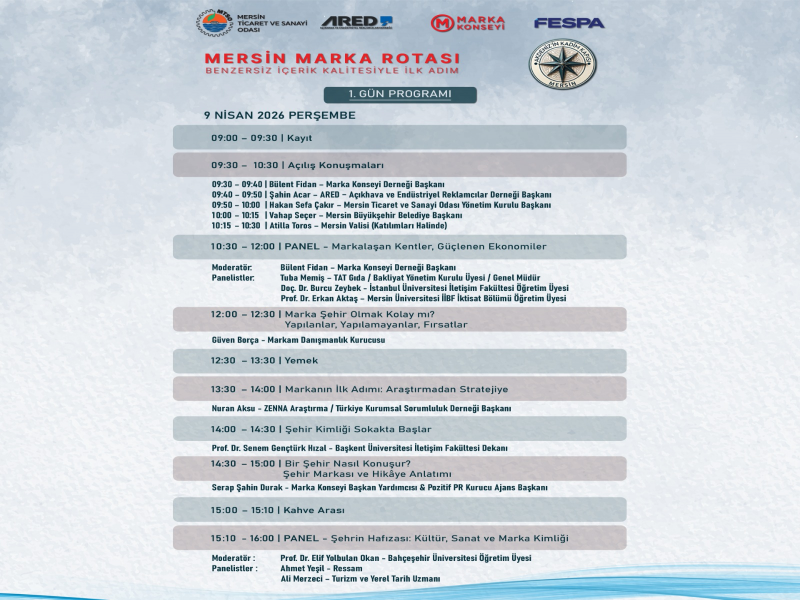 “MERSİN MARKA ROTASI” konferansımız