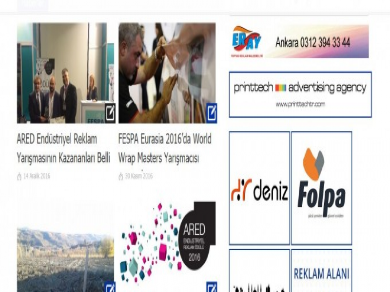 ARED Bülteni İlanları ve Web Sitesi Reklam Alanları