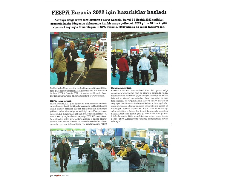 FESPA Eurasia 2022 İçin Hazırlıklar Başladı