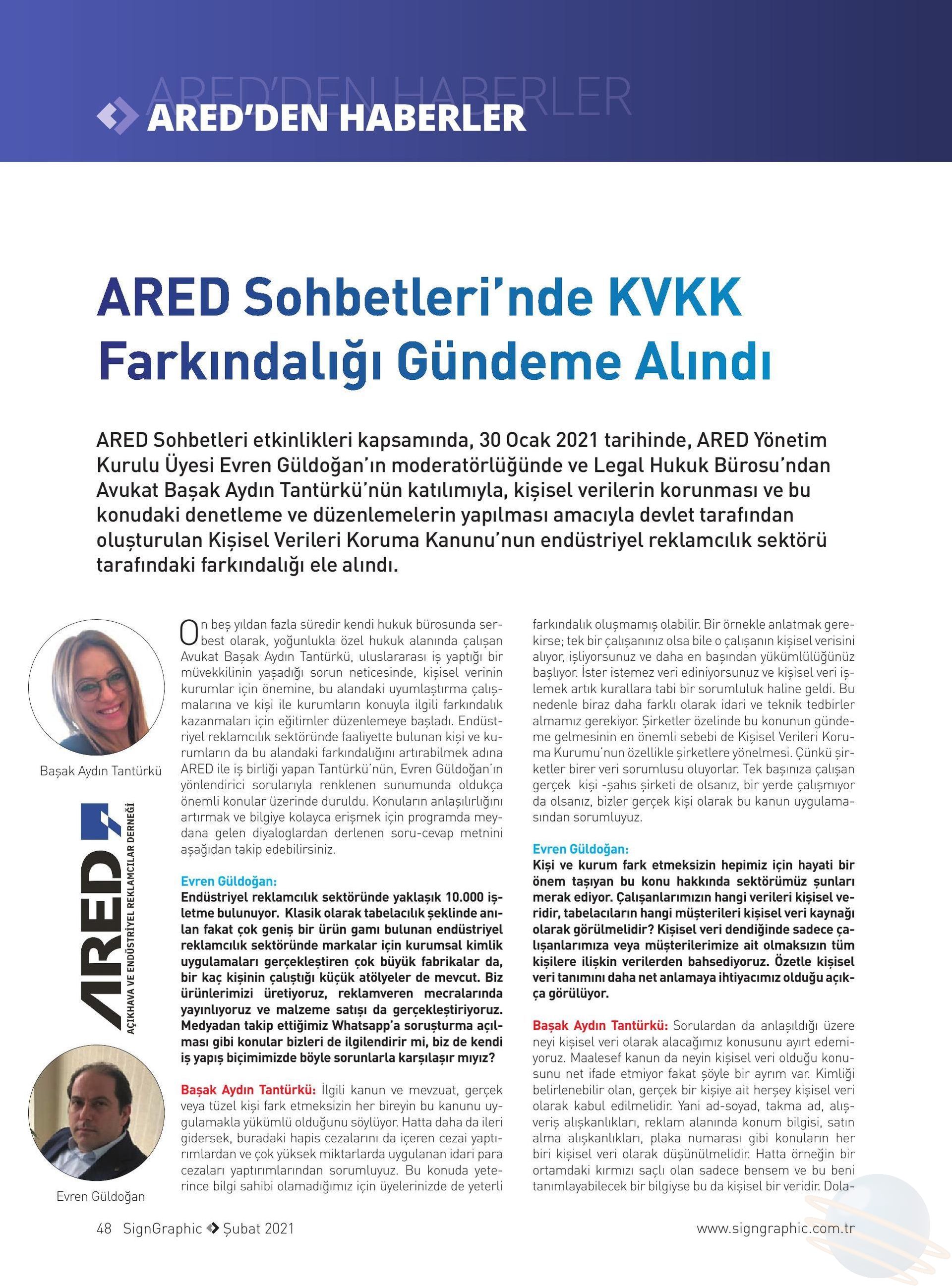 ARED Sohbetleri’nde KVKK farkındalığı gündeme alındı