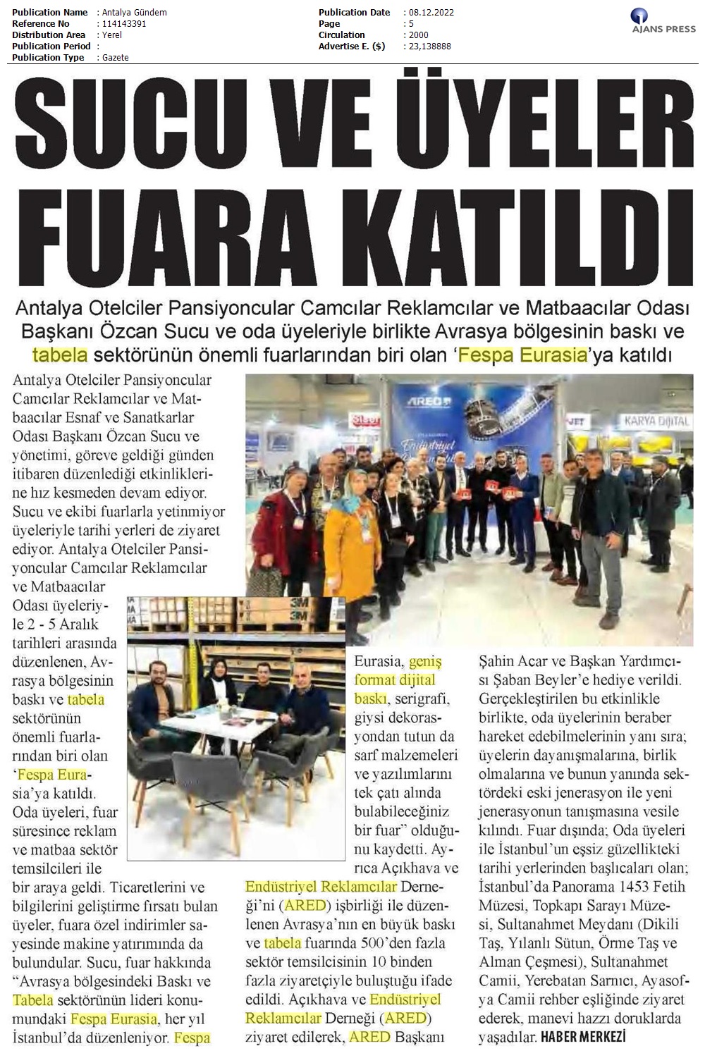 Avrasya Bölgesini İstanbul'da Buluşturan FESPA Eurasia Başladı