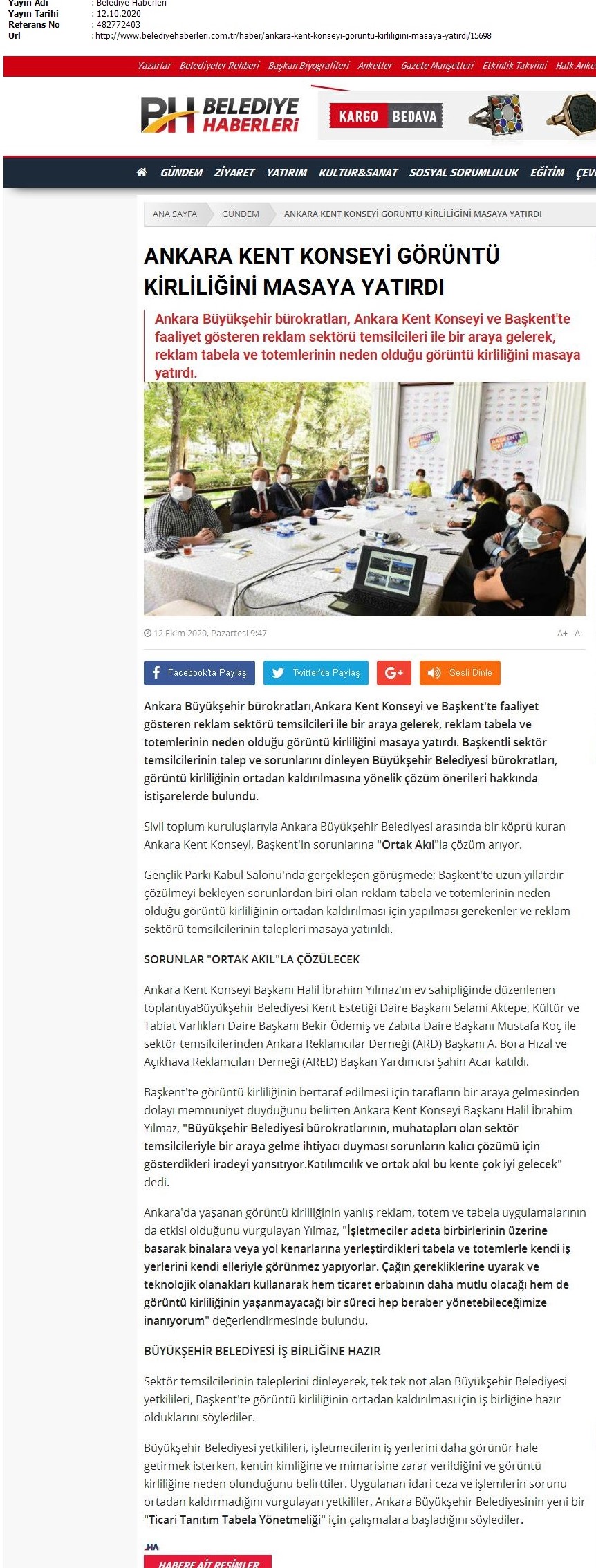 Ankara Kent Konseyi görüntü kirliliğini masaya yatırdı