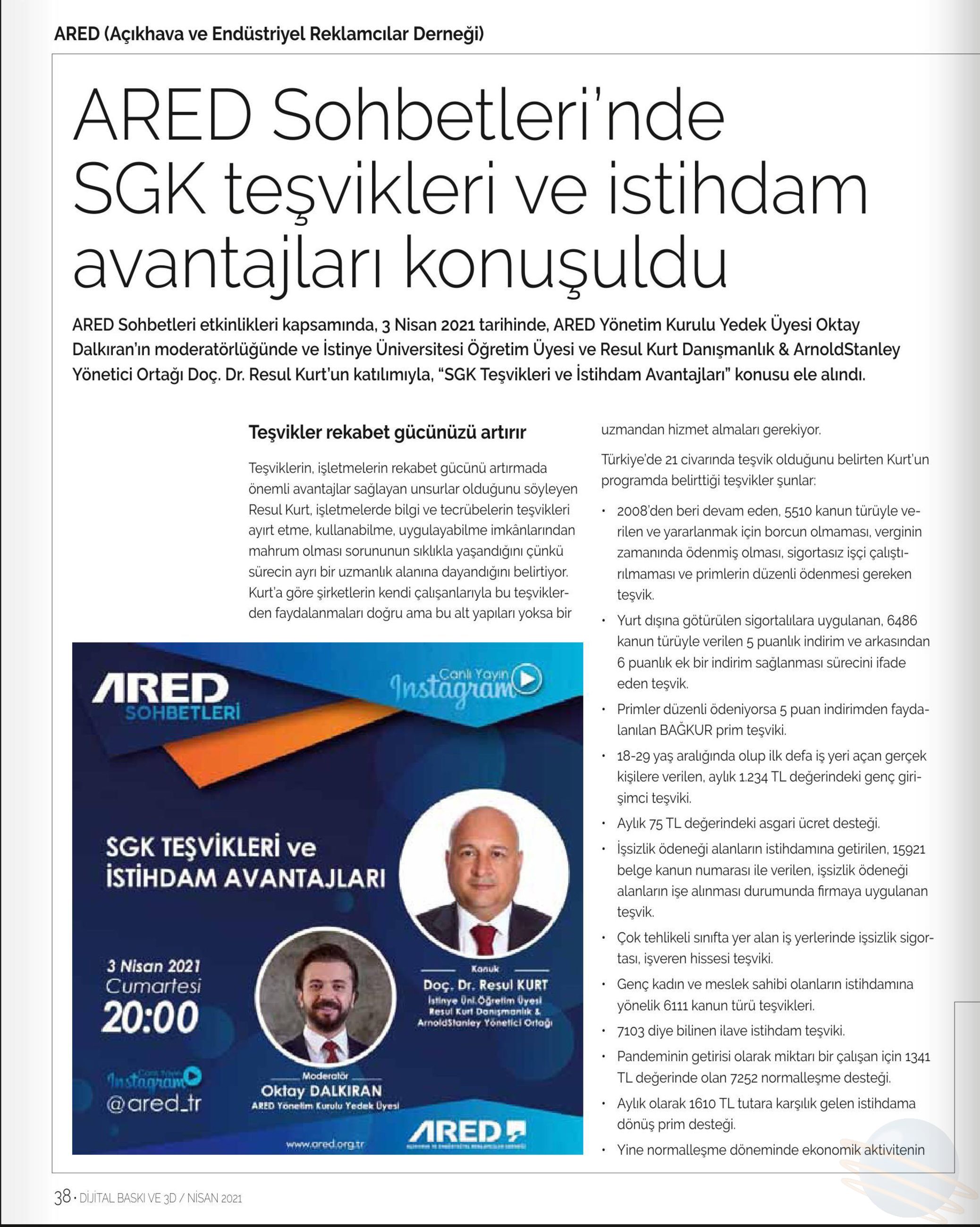 ARED Sohbetleri'nde SGK Teşvikleri ve İstihdam Avantajları konuşuldu