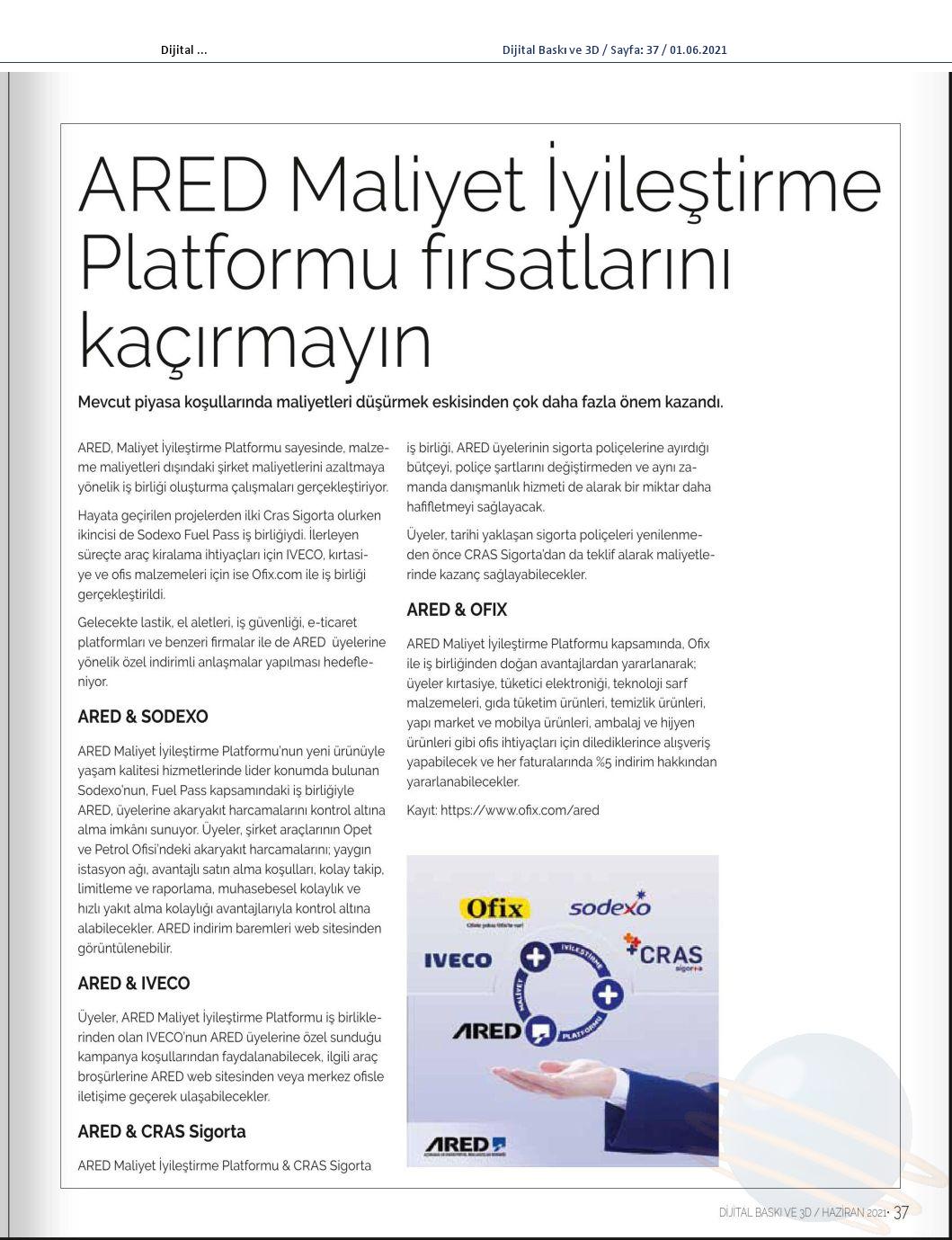 ARED Maliyet İyileştirme Platformu fırsatlarını kaçırmayın