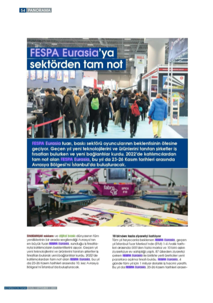 FESPA Eurasia'ya Sektörden Tam Not