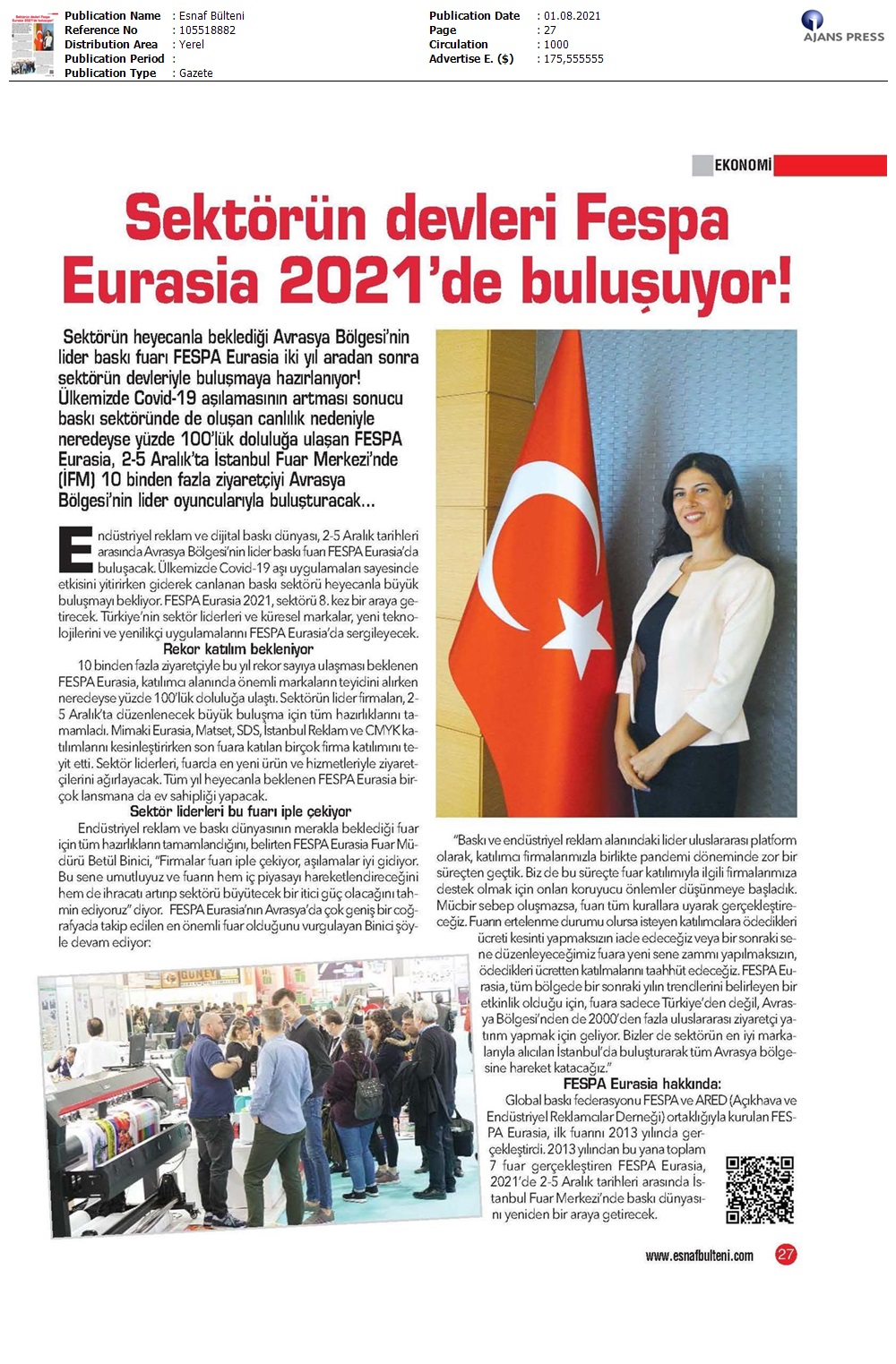 Sektörün devleri FESPA Eurasia 2021'de buluşuyor!