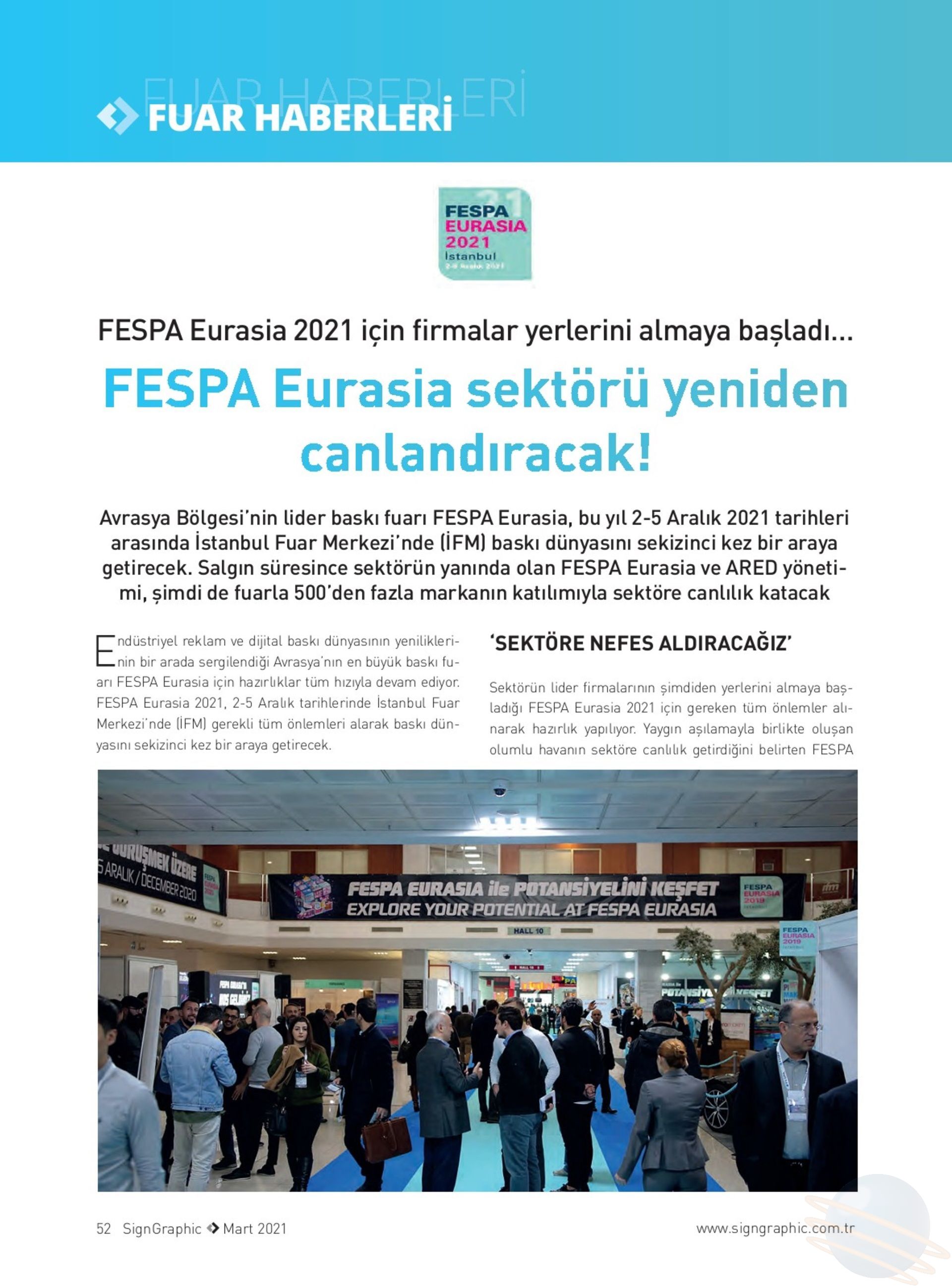 Baskı sektörü, FESPA Eurasia fuarını bekliyor