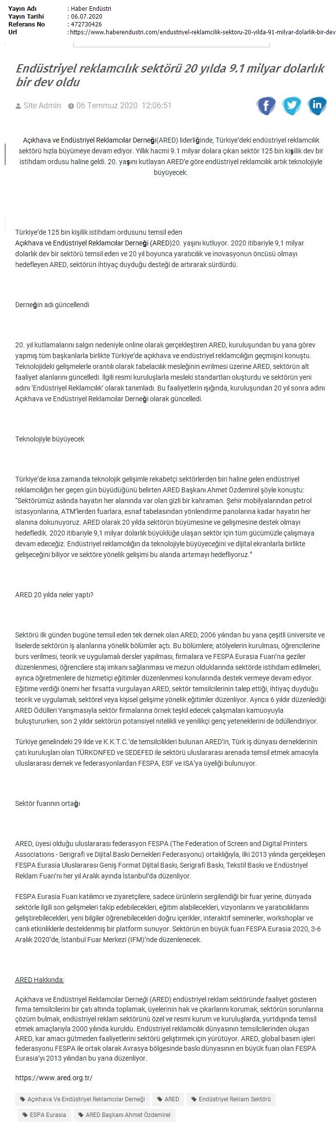 Endüstriyel reklamcılık sektörü 20 yılda 9.1 milyar dolarlık bir dev oldu