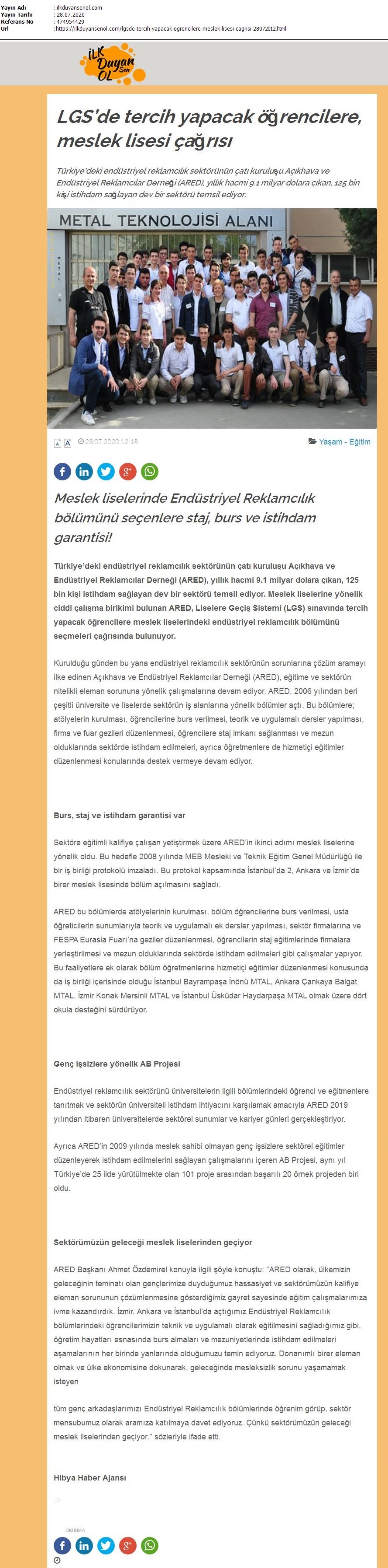 LGS’de tercih yapacak öğrencilere, meslek lisesi çağrısı...