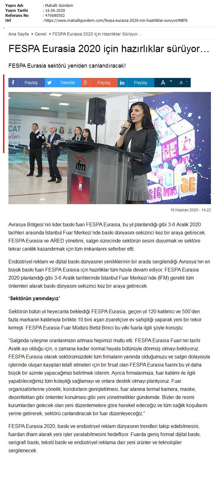 Fespa Eurasia sektörü yeniden canlandıracak