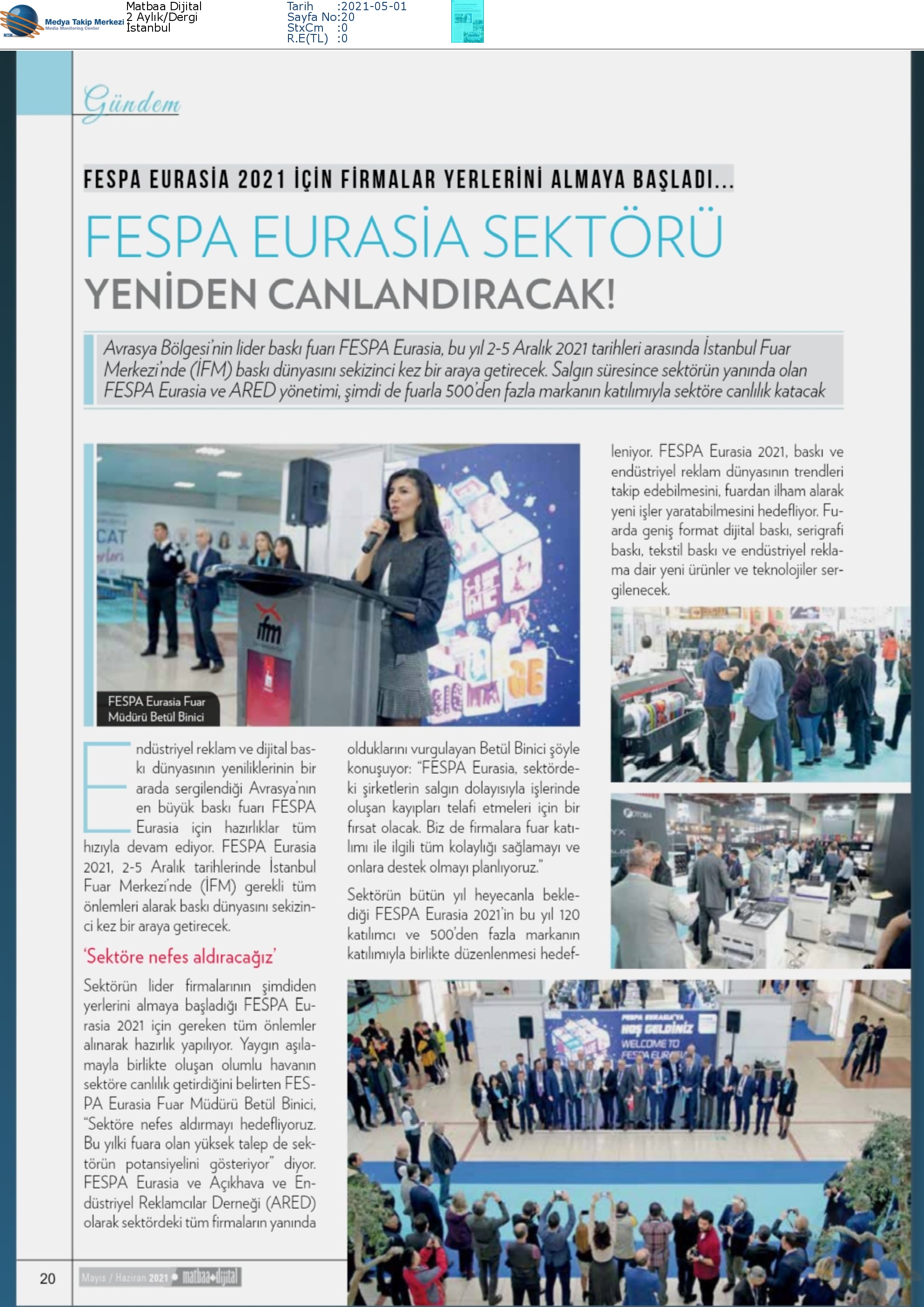 Baskı sektörü, FESPA Eurasia fuarını bekliyor