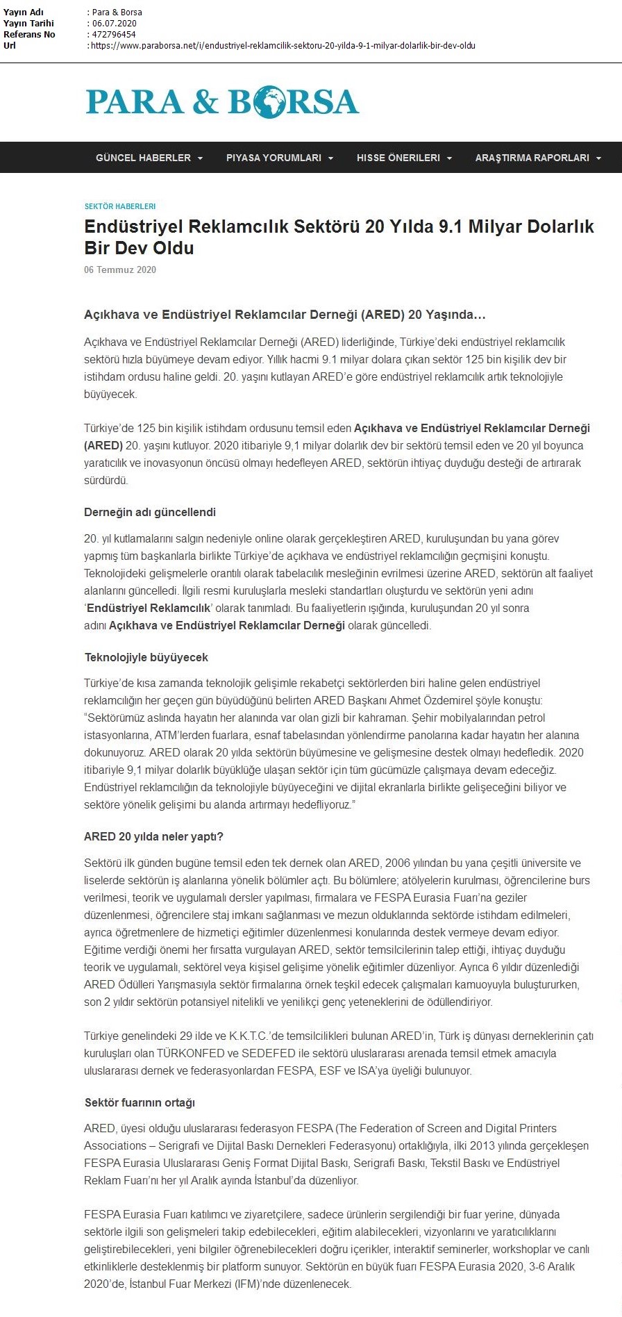 Endüstriyel reklamcılık sektörü 20 yılda 9.1 milyar dolarlık bir dev oldu