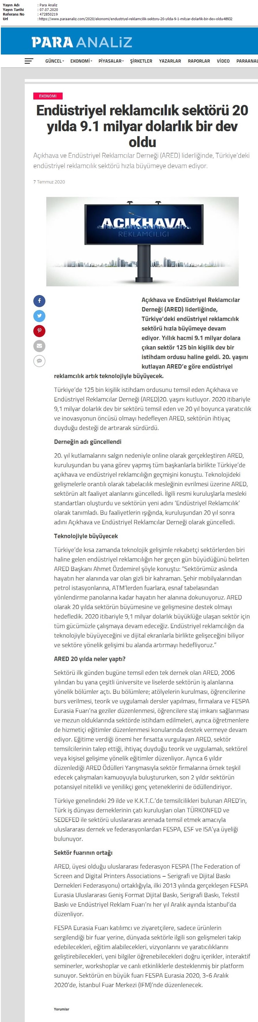 Endüstriyel reklamcılık sektörü 20 yılda 9.1 milyar dolarlık bir dev oldu