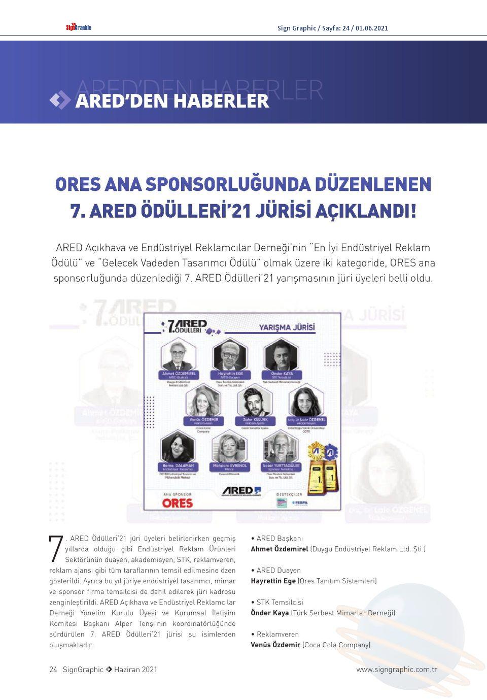 7. ARED Ödülleri'21 Jurisi açıklandı