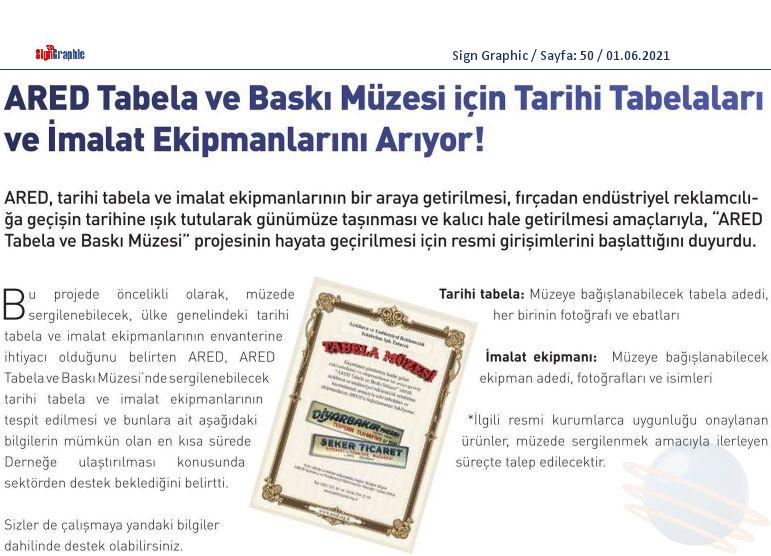 ARED Tabela ve Baskı Müzesi projesi