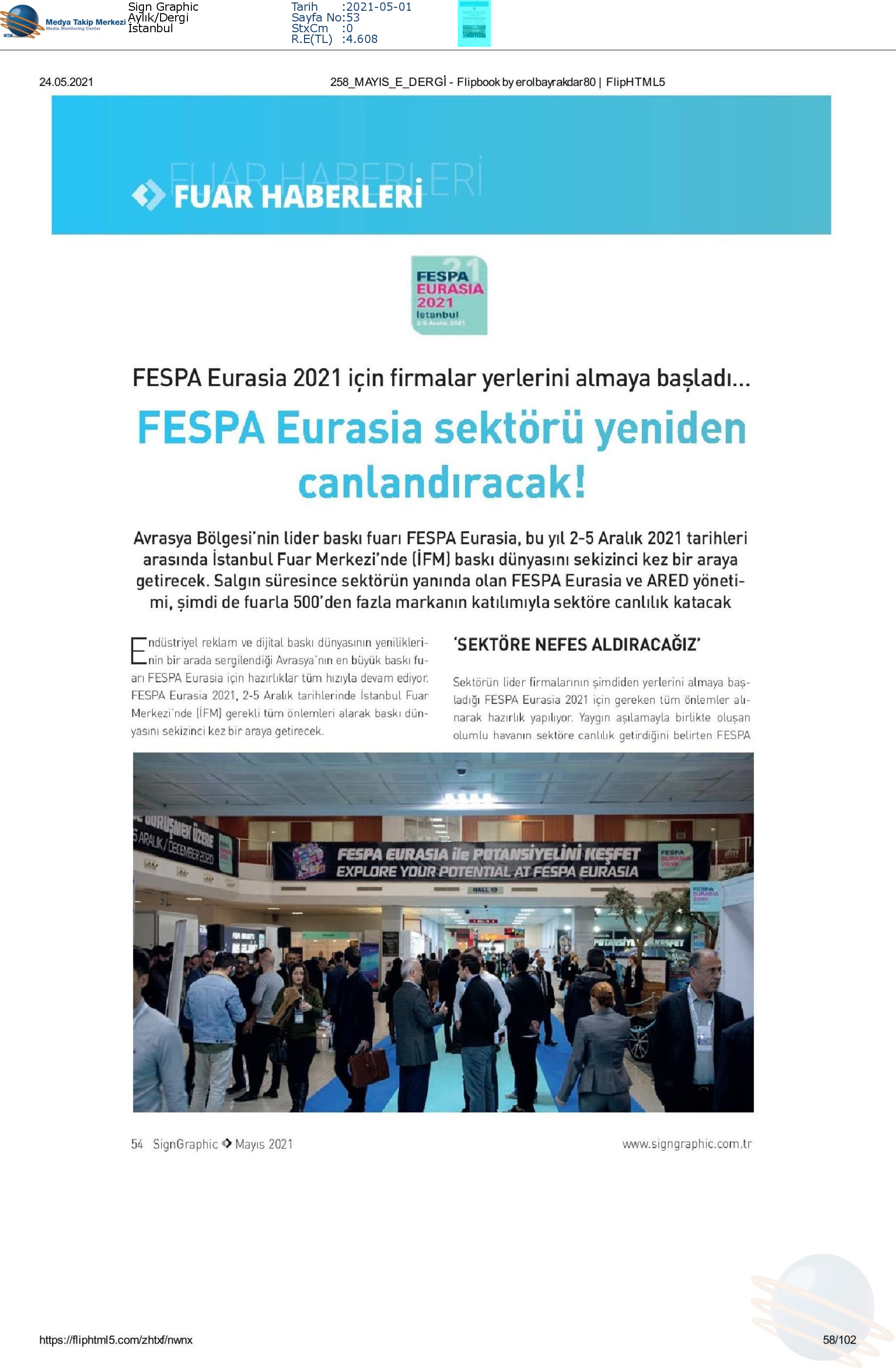 Baskı sektörü, FESPA Eurasia fuarını bekliyor