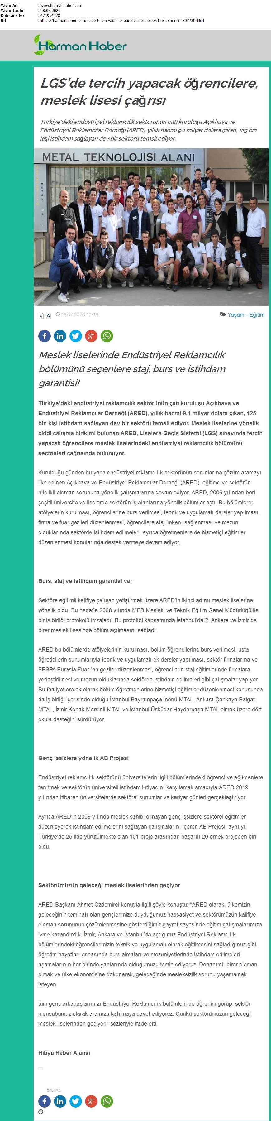 LGS’de tercih yapacak öğrencilere, meslek lisesi çağrısı...