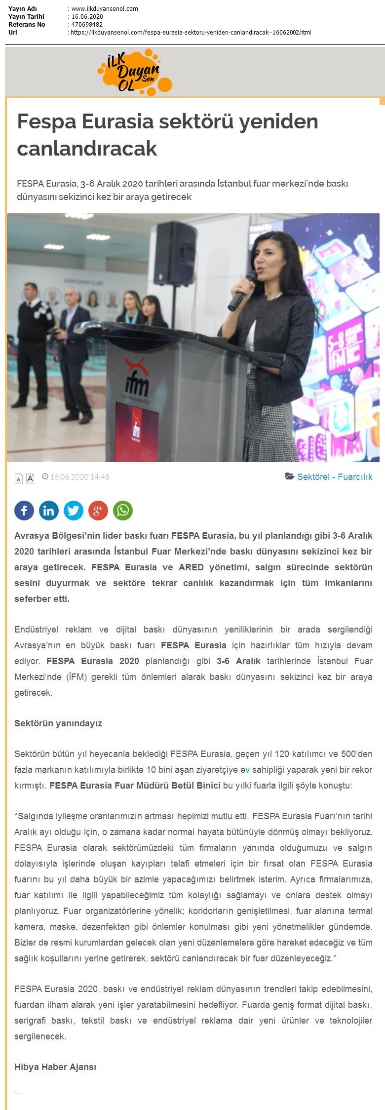 Fespa Eurasia sektörü yeniden canlandıracak