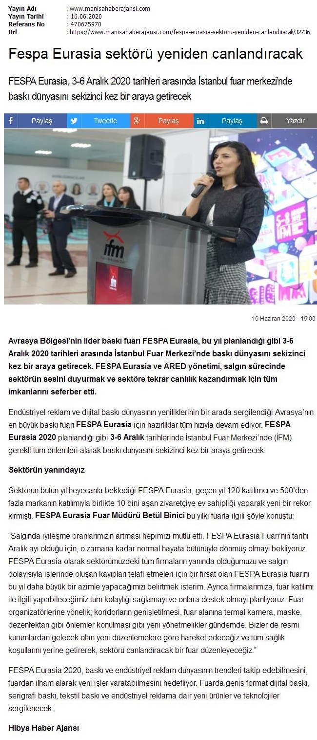 Fespa Eurasia sektörü yeniden canlandıracak