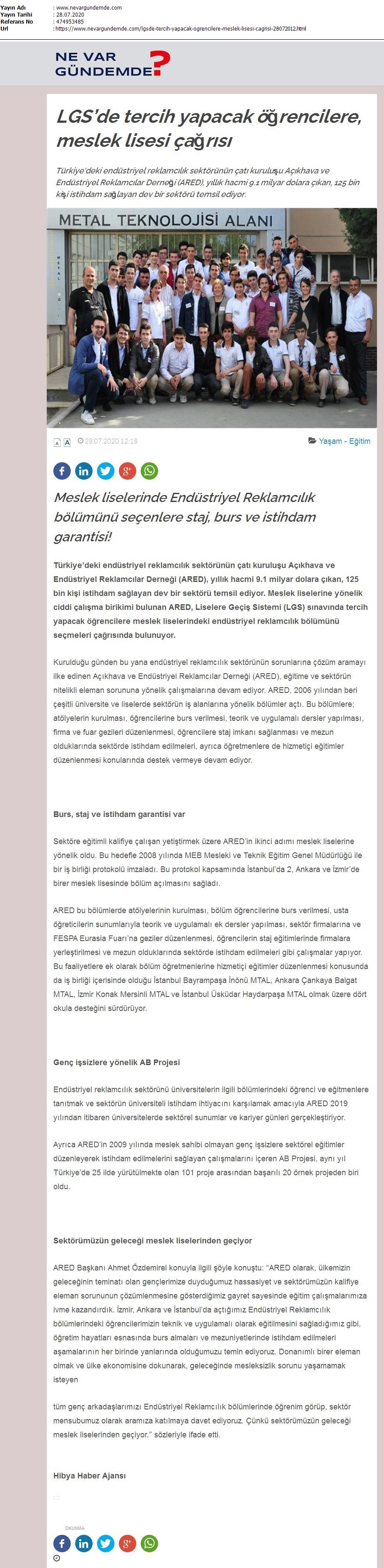 LGS’de tercih yapacak öğrencilere, meslek lisesi çağrısı...