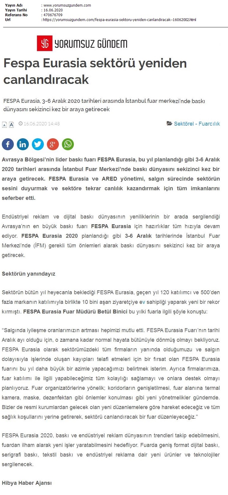 Fespa Eurasia sektörü yeniden canlandıracak